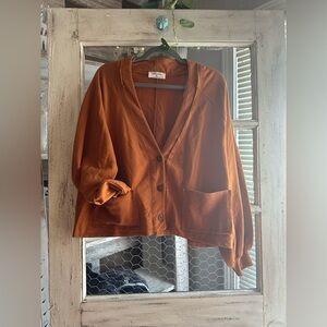 Zenana | Terracotta Knit Button Cardigan